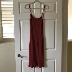 Ribbed Chestnut Dress